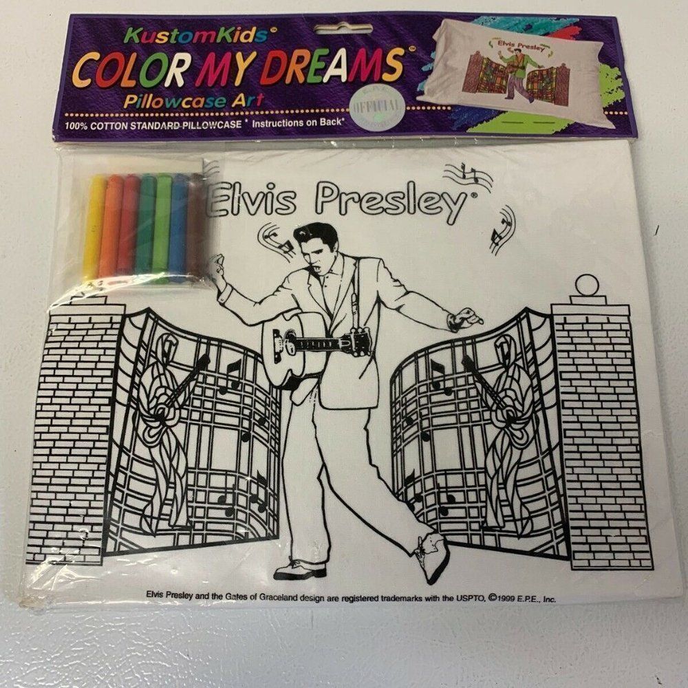 Vintage Elvis Presley Color My Dreams Pillowcase